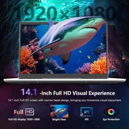 FUCHU 2026 Laptop Intel Atom X7 A3950 12GB RAM 1TB 2TB SSD 14.1 Inch Ultra Slim Computer Windows 11 pro Gaming PC for Office Study Business
