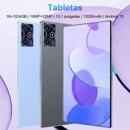 2026 New Tablet Android 13 12000mAh Large Battery 16MP+32MP Camera 10 Core 5G WiFi Portable 16GB RAM 1TB ROM For Ebook Reading