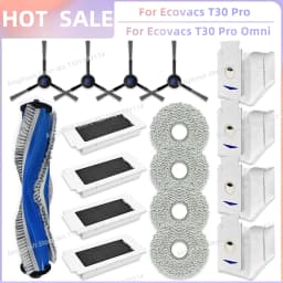 Fit For Ecovacs T30 Pro Omni / T30 OMNI, Ecovacs T30e Pro, YEEDI M12 ULTRA PLUS/M12 Pro+ Parts Brush Filter Bag Mop Cloth