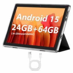 COLORROOM K12E Android 15 Tablet 10.1 Inch Tablet PC with Protective Case, 4GB RAM 64GB ROM, IPS GMS Certified, 1TB Expandable