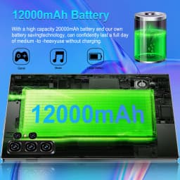12000mAh Large Battery Portable Android 13 16MP+32MP Camera 5G WiFi 10 Core Processor Tablet 16GB RAM 1TB ROM 2026 New For Road Trip Media Playback And Memo Recording