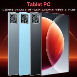 2026 Light Tablet 10.36 Inch 4K Hd Ips 14 Core Snapdragon 8 Gen2 Pure Android 13 Global Version 12Gb+512Gb 20000Mah Battery 5g Wifi Bluetooth Wps Gps 16Mp+32Mp Cameras