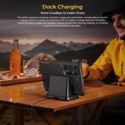 OUKITEL RT11 5G Rugged Tablet PC 8 Inch HD Display , Up to 24GB RAM(8+16) +128GB ROM 1TB Expandable,10000mAh Large Battery,Dock Charging,IP68 IP69K , Android 16 Industrial Rugged Tablet