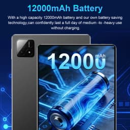 2026 New 10 Core Tablet Android 13 12000mAh Battery 16GB RAM 1TB ROM 16MP+32MP Camera Lightweight For Video Watching