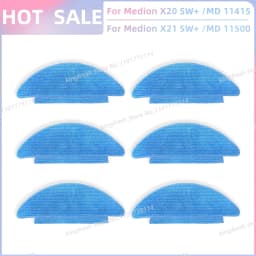 Fit For Medion X20 SW+ / MD 11415, Medion X21 SW+ / MD 11500 Vacuum Parts Main Roller Side Brush Hepa Filter Mop Cloth Dust Bag