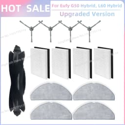 Fit For Eufy G50 Hybrid, L60 Hybrid / L60 Hybrid SES Vacuum Parts Roller Side Brush Hepa Filter Mop Cloth Dust Bag Accessories