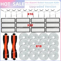 Fit For Xiaomi Robot Vacuum X20+, X10+ / X20 Plus, X10 Plus Parts Roller Side Brush Hepa Filter Mop Cloth Dust Bag Accessories