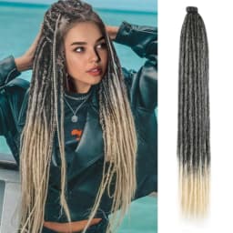24 Inch Synthetic Dreadlock Hair Extensions 5 Strands/Lot Hippie Dreads Colorful DreadLoc Reggae Style Crochet Braids