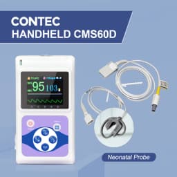 CONTEC Handheld Fingertip Pulse Oximeter Sleep Heart Rate Monitor Adult Neonatal Pediatric Vet Veterinary SPO2 PR PI(Option)