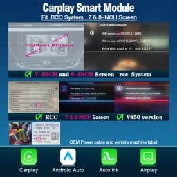 Autotop Wireless Carplay Android Auto for Peugeot Citroen Ds Opel Proace Nac Rcc V850 Retrofit Kit with Mirror Link Airplay Gps