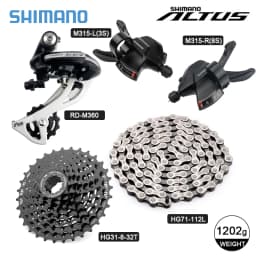 Shimano Acera Altus M360 24S Groupset 3x8 Speed M315 Shifter M310 Derailleur HG31-8 Cassette 8S K7 HG70 HG41Chain 112 Links