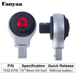 Fanyaa Wrench Ratchet Head Replacement Part Square Tenon Drive End 9*12,14*18mm, 1/4 3/8 1/2 3/4 Inch Reversible Socket Ratchet