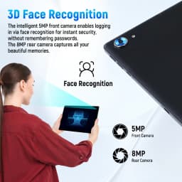 10.1 Inch Android 16 Tablet Set 30GB(6+24) RAM 128GB ROM A537 Octa-Core IPS 1280*800 Tablet PC With Keyboard Mouse Stylus Pen Earphone 6000mAh Widevine L1 Certified Black Tablet Bundle
