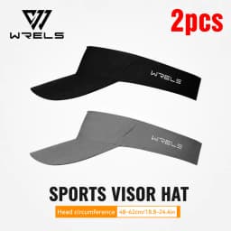 WRELS 1/2/3pcs Summer Sun Protection Empty Top Hat Breathable Sweat Absorbing Sun Visor Caps Outdoor Sport Running Tennis Caps