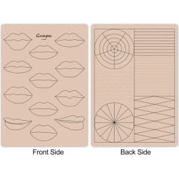 Microblading Practice Skin Pattern Sheet Pre-Printed Brow Mapping Guide Flexible Silicone Pad for Precise Hair Strokes & Shading