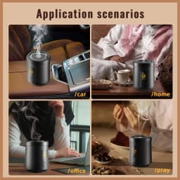 Charcoal Oud 2-in-1 Electric Incense Burner Type-C Portable Burner Aoma Diffuser for Car