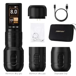 Ambition Soldier 270 Wireless Tattoo Machine 4.0mm+4.5mm Stroke Brushless Motor Pen Professional 2400mAh Battery Grip 34+42mm