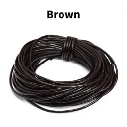 WUTA 5 Meters 100% Genuine Leather Cord Round Rope 1.5-6mm Leather Strap Strings Woven Rope Jewelry Necklace Bracelet Lace