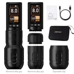 Ambition Soldier 270 Wireless Tattoo Machine 4.0mm+4.5mm Stroke Brushless Motor Pen Professional 2400mAh Battery Grip 34+42mm