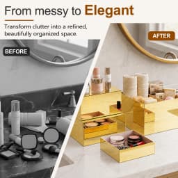 4Pcs Acrylic Display Stands Gold Food Risers for Buffet Table Clear Plastic Cake Stand Holder for Wedding Party Decor