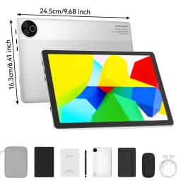 URAO 10.1 Inch Android 15 Tablet PC 20GB RAM 64GB ROM A333 Five Core Processor HD Display WiFi Tablet Computer with Keyboard Mouse Optional Portable Tablet for Study Entertainment UK Local Stock Tax Included
