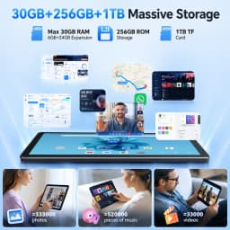 BUFO G140L 14.1 Inch Octa Core Tablet PC 30GB(6G+24G Virtual RAM) 256GB ROM Android 15 1920*1200 LCD Screen 10000mAh Battery Dual Camera Support 1TB TF Expand Type-C 2.0 Business Tablet for Office Entertainment