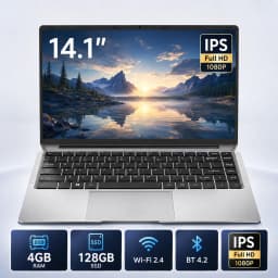15.6 Inch Laptop Intel Celeron N3450 Quad Core,4GB/8GB RAM 128GB/256GB SSD DDR4, Full HD 1920x1080 IPS Display, Windows 11 Notebook, WiFi 5, HDMI, Webcam, Lightweight Computer for Study Office Business, France Stock Multi Language Keyboard Protective Fil