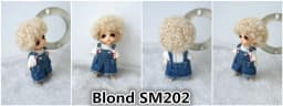 JD713 1/12 Tiny Short Curly Doll Wigs For Size 3-4 Inch 9-10cm Wholesale Afro Tight Lati White BJD Synthetic Mohair Hair