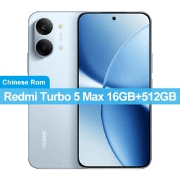 China Version Redmi Turbo 5 Max 512GB/256GB 50MP+20MP Camera 6.83 inch AMOLED Screen Dimensity 9500s 9000mAh Battery 100W