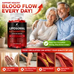 Liposomal Astaxanthin Capsules, with Phosphatidylcholine, Support Antioxidant, Brain, Eye, Cardiovascular, Joint & Skin Health