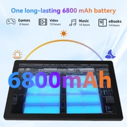 `11 Inch A7 Tablet PC Android14 Octa‑Core A523 16GB(4+12GB Virtual) 128GB ROM Widevine L1 Face ID Unlock WiFi6 6800mAh Dual Speaker Gaming Study Tablet With Charger`