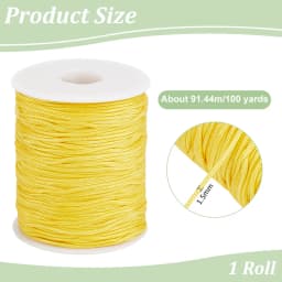 1.5mm 100 Yards Black Nylon Cord Wind Chime Cord Replacement Braided Lift Shade Blind String for Windows Roman Rollers Repair