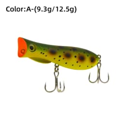 LETOYO 69F 76F Floating Popper Lure With Fins Steel Balls Hard Baits Artificial Baits Bass Lure Perch Bait Pike Fishing Lure