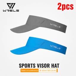 WRELS 1/2/3pcs Summer Sun Protection Empty Top Hat Breathable Sweat Absorbing Sun Visor Caps Outdoor Sport Running Tennis Caps