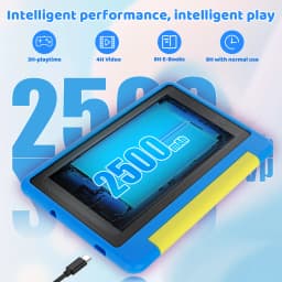 2026 NEW Bundle Kit 7 Inch Android 13 Kids Tablet Quad‑Core 8GB(2GB+6GB Expand RAM) 64GB EMMC With Headphone Storage Bag US Local Warehouse