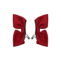 2pcs 3D Fabric Bowknot Hair Clips for Toddler Girls Princess Core Ruffled Side Clamps Non-Toxic Cute Kids Hair Accessories