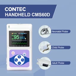 CONTEC Handheld Fingertip Pulse Oximeter Sleep Heart Rate Monitor Adult Neonatal Pediatric Vet Veterinary SPO2 PR PI(Option)