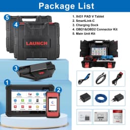 LAUNCH X431 PAD 5 Elite Full System Car Diagnostic Tools J2534 CAN FD Online Programming Coding active tester Auto Android 11