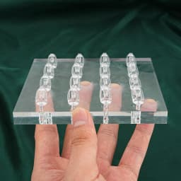 Clear Polished Acrylic Square Rectangle Nose Ring Clicker Hoop Earring Piercing Jewelry Display Holder Stands