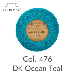 Rhapsody Premium Size 80 Cotton Crochet Thread 100% Egyptian Mercerized Singed 13 Colors 10G Tatting Needlepoint Bobbin Lace