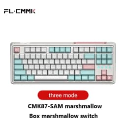 FL·ESPORTS CMK87-SAM Three-Mode Keyboard Full-Key Hot Swap 87-Key 2.4G Wireless Bluetooth Wired Mechanical Keyboard PBT Keycap