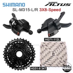 Shimano Acera Altus M360 24S Groupset 3x8 Speed M315 Shifter M310 Derailleur HG31-8 Cassette 8S K7 HG70 HG41Chain 112 Links