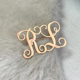 Custom 1-3 Letters Brooch Personalized Name Pin Brooch Fashion Monogram Initial Name Stainless Steel Brooch Jewelry For Bride