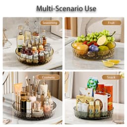 360° rotating rack,multifunctional storage turntable for kitchen countertops,spice storage rack,living room desktop storage tray
