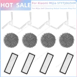 Fit For Xiaomi Mijia Mi Self-Cleaning Robot Vacuum Mop Pro STYTJ06ZHM Replacement Parts Main Side Brush Hepa Filter Mop Cloth