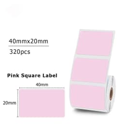 40x20MM Compatible Phomemo M110 M220 M200 Self-Adhesive Color Laser Thermal Paper, E210 P50 Detong P1 HPRT T20 MAKER