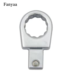 Fanyaa Bolt Nut Torque Spanner Plum Head 9*12mm Drive Square End Plum Ring Diameter 7-38mm Wrench Replacement Head Part