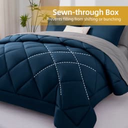 7 Pieces Bed in a Bag King Size, Fluffy Soft All Season Rustic Farmhouse Bedding with Full Sheets Set