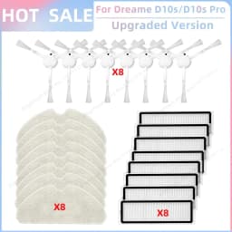 Fit For Dreame F10 RLF11SA, D9 Max Gen 2 / D10s / D10s Pro Vacuum Parts Main Roller Side Brush Filter Mop Cloth Accessories