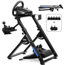 GTPLAYER Steering Wheel Stand for G25 G27 G29 G920 Foldable Racing Wheel Stand with Cup Holder Adjustable Height/Angle, Driving